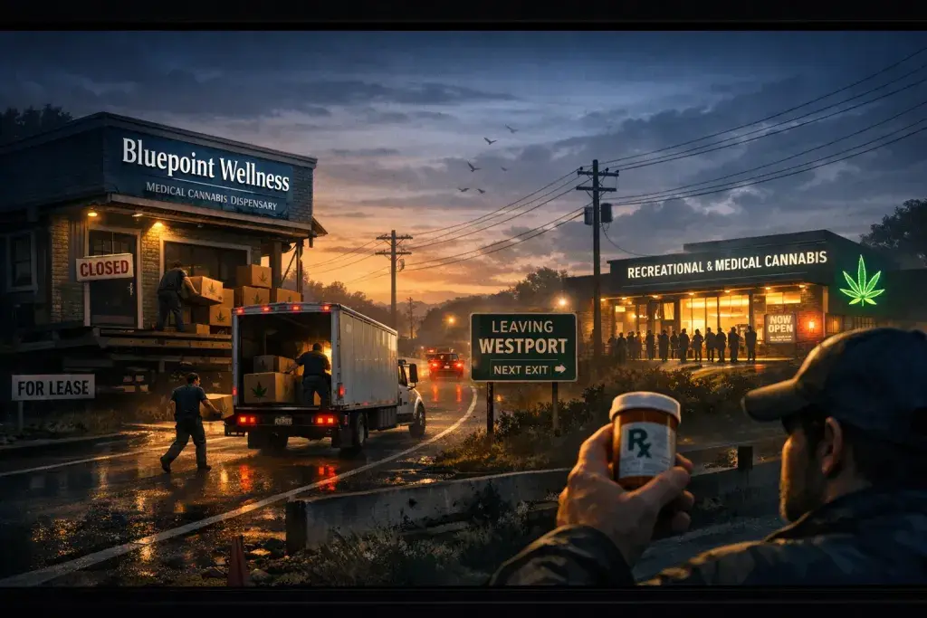 Bluepoint Wellness Relocates as Connecticut's Last Medical-Only Dispensary Faces Hybrid Shift