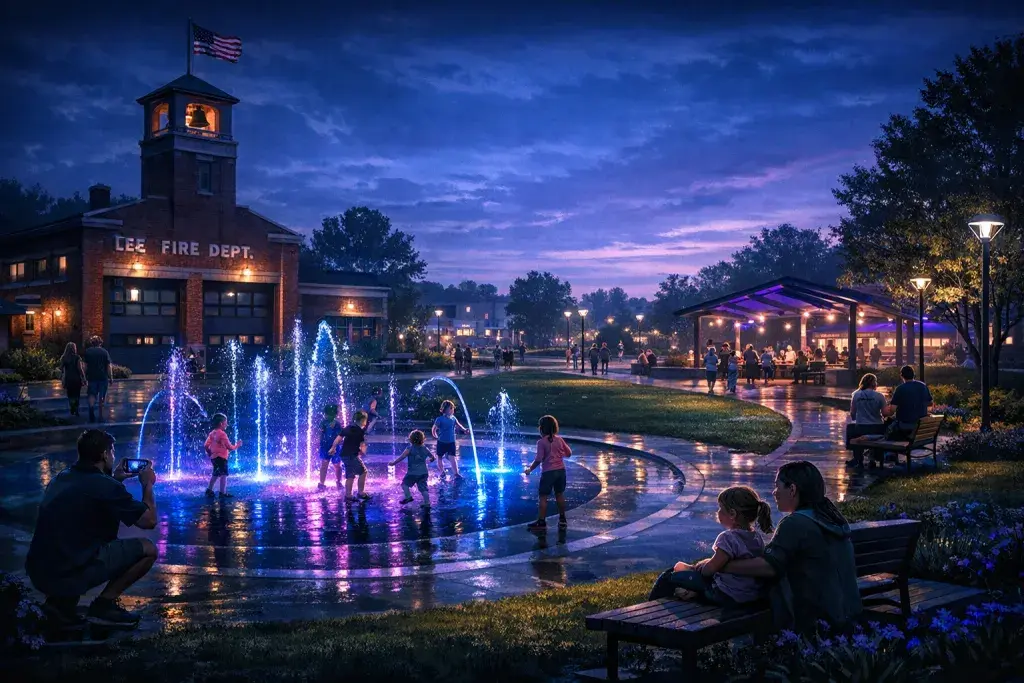 Lee Officials Select Green Space Plan for Fire Station Surroundings